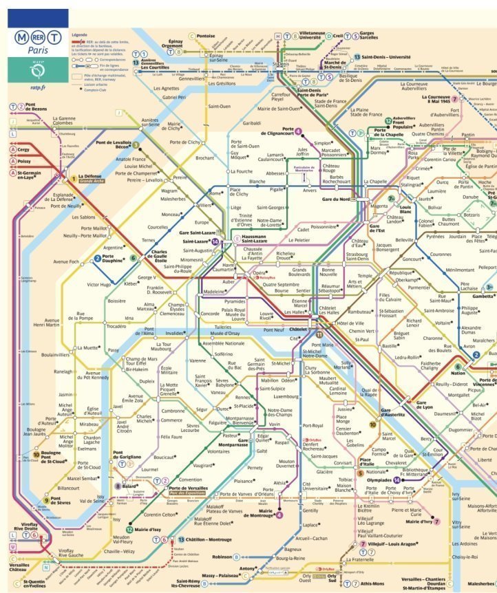 Paris Ulaşım Haritası